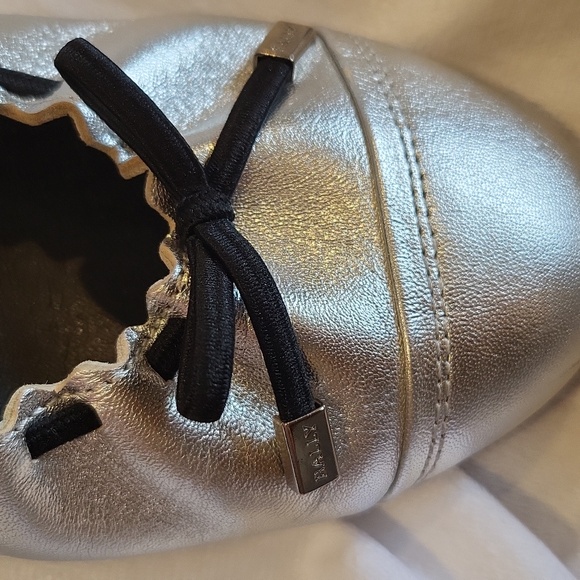 Bally Ballet Flats Silver 37 1/2 7 US Women - Picture 13 of 14